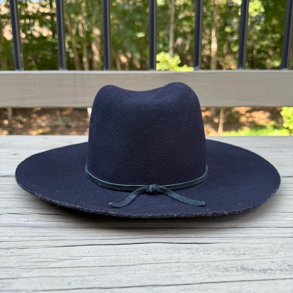 Janessa Leone black wool fedora hat main image 12